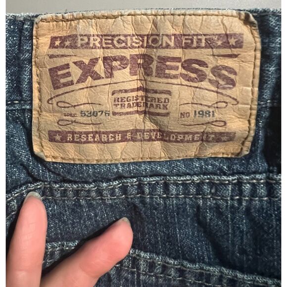 Express Mens Meneker Precision Fit Straight Leg Button Closure Jeans Waist 28" - Picture 4 of 10